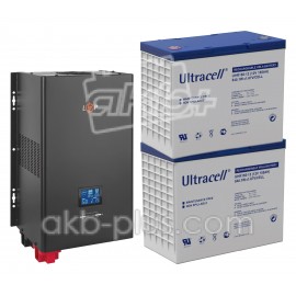Комплект резервного питания LogicPower 2,5кВт/ 2x Ultracell AGM 12В 155Aч 